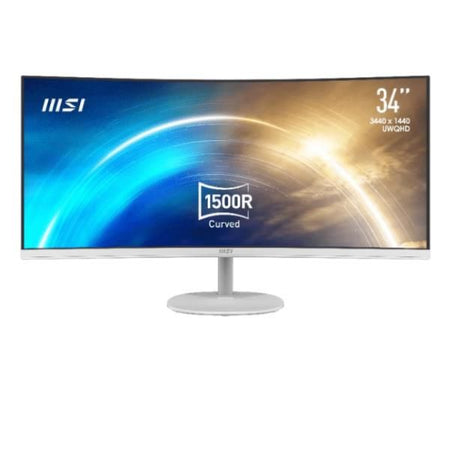 Msi pro mp341cqw monitor pc 86,4 cm (34\") 3440 x 1440 pixel ultrawide quad hd bianco - 9S6-3PB2CT-007