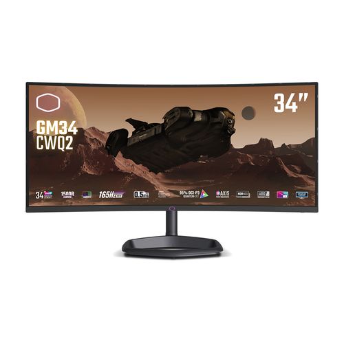 Cooler master monitor 34 led va 32:9 wqhd 180hz, 1500r, gm34-cwq2 - CMI-GM34-CWQ2-EK
