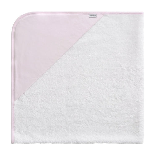 Accappatoio Neonato+Grembiule Liso E Rosa