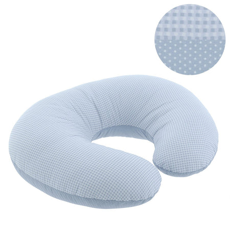 Cuscino Allattamento Piccolo 53X45X10 Cm Vichy10 Azzurro