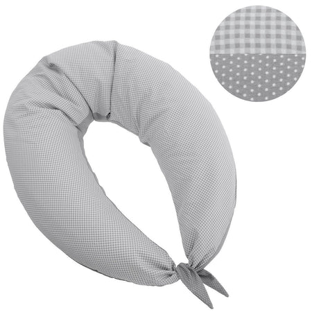 Cuscino Allatamento Luna 80X185X16 Cm Vichy10 Grey