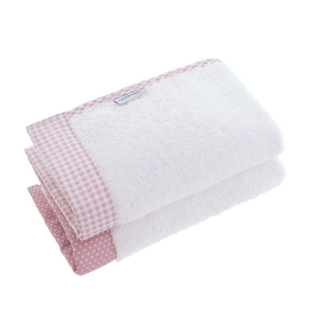 Completo 2 Accappatoio Vichy10 Rosa 25X35X1 Cm