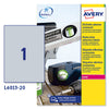 Poliestere Adesivo L6013 Argento 20Fg A4 210X297Mm (1Et/Fg Laser Avery