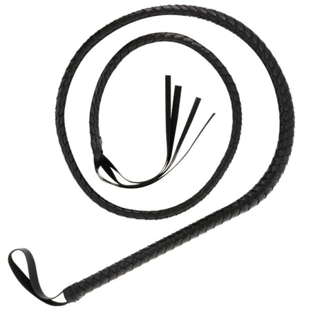 Frusta Frustino Lungo Nero Sadomaso Darkness Black Flogger 210cm