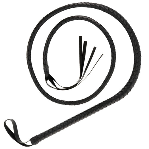 Frusta Frustino Lungo Nero Sadomaso Darkness Black Flogger 210cm