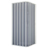 BOX DOCCIA ANGOLARE RICHIUDIBILE 80 X 80 BIANCO APERTURA LATERALE SOFFIETTO RIDUCIBILE SU MISURA