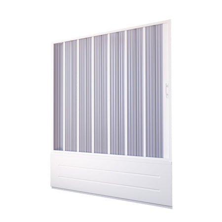 Box sopra vasca a nicchia "Flex" con fascia larga apertura laterale a soffietto riducibile "Made in Italy"