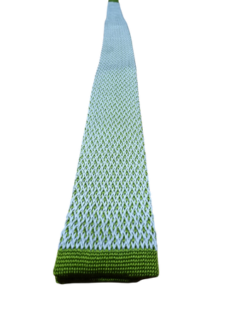 Cravatta uomo Altea - Maglia di seta verde/bianco