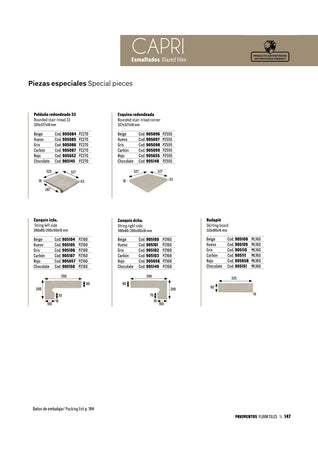 Angolo klinker 330x330x18mm serie Capri colore Beige - 1pz