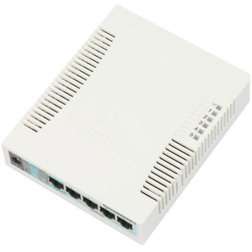 Mikrotik css106-5g-1s routerboard 260gs 5, port gigabit smart switch with sfp cage, swos, plastic case, psu
