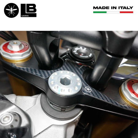Adesivo 3D Protezione Piastra Forcella Moto compatibile con Aprilia Tuono V4