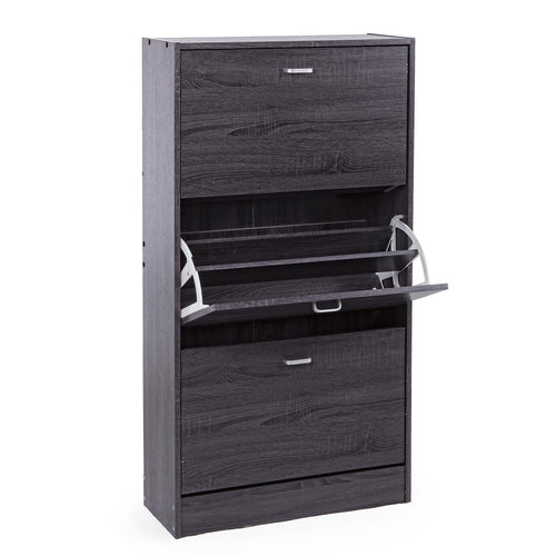 Scarpiera doppia profondità Moderna in legno, soluzione porta scarpe salva-spazio per la casa