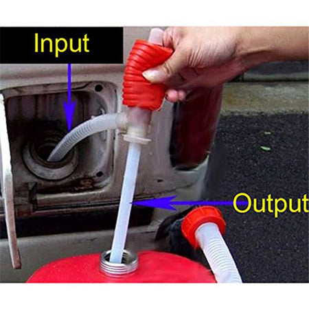 Pompa Travaso Manuale A Sifone Succhia Aspira Liquidi Carburante Vino Acqua Olio