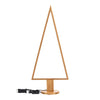 Albero triangolare luminoso con led bianco caldo e base in legno