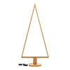 Albero triangolare luminoso con led bianco caldo e base in legno