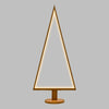 Albero triangolare luminoso con led bianco caldo e base in legno