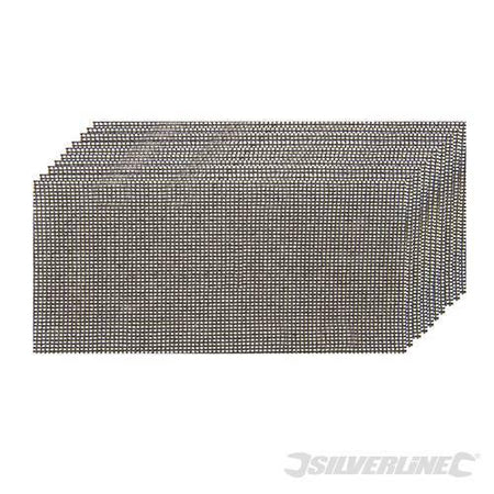 Fogli abrasivi a rete 93 x 230 mm compatibili con macchine a gancio 1/3 offerta silverline Silverline