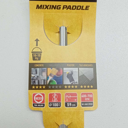 Frusta da 100mm elicoidale in acciaio zincato attacco esagonale per mescolatore