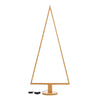 Albero triangolare luminoso con led bianco caldo e base in legno
