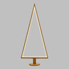 Albero triangolare luminoso con led bianco caldo e base in legno
