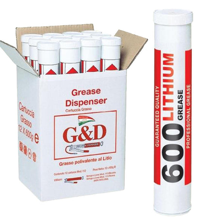 Pz 12 cartuccia grasso per pistola maestri siringa ingrassatore lube shuttle 600 gr