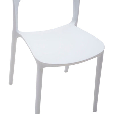 MOBILI 2G - Set 4 sedie moderne design in polipropilene bianco