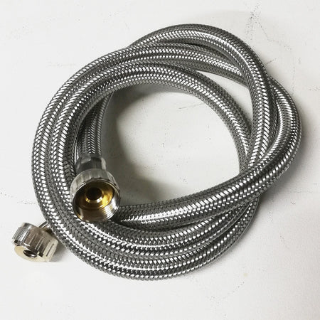 Tubo flessibile 150cm in acciaio per carico lavatrice con curvetta