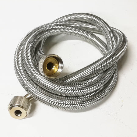 Tubo flessibile 150cm in acciaio per carico lavatrice con curvetta