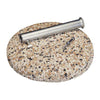 Base in cemento 25 kg per ombrellone da giardino, marmetta tonda in ghiaia