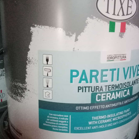 Tixe Pareti Vive 14lt pittura bianca opaca anticondensa termoisolante ceramica alto spessore con antimuffa lavabile per interni