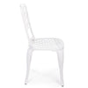 Sedia faenza in alluminio bianco da esterno per giardino e veranda
