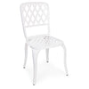 Sedia faenza in alluminio bianco da esterno per giardino e veranda