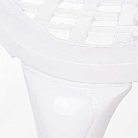 Sedia faenza in alluminio bianco da esterno per giardino e veranda