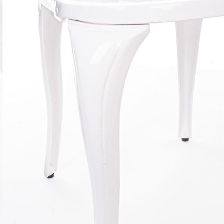 Sedia faenza in alluminio bianco da esterno per giardino e veranda