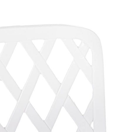 Sedia faenza in alluminio bianco da esterno per giardino e veranda