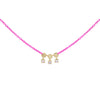 RUE DES MILLE - GIROCOLLO TRE CASTONI CATENA CON VERNICE E DIAMANTI LAB GROWN - ORO18KT