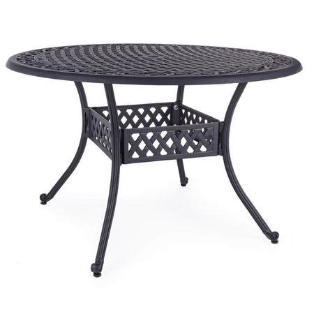 Tavolo tondo "Ivrea" in alluminio da esterno per giardino e veranda Ø 120 cm