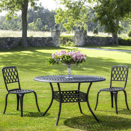 Tavolo tondo "Ivrea" in alluminio da esterno per giardino e veranda Ø 120 cm