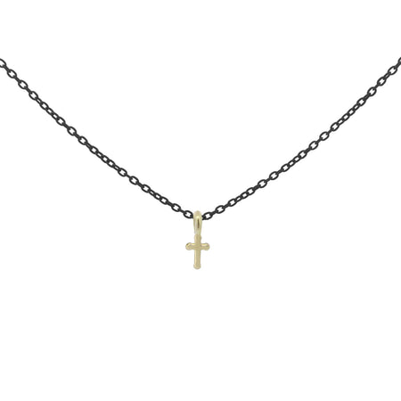 RUE DES MILLE - GIROCOLLO CROCE CATENA CON VERNICE - ORO 18KT