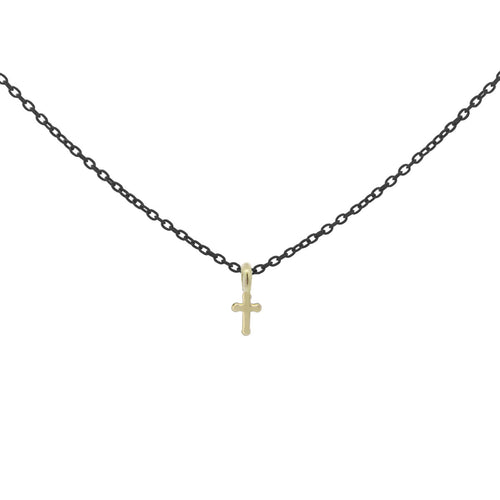 RUE DES MILLE - GIROCOLLO CROCE CATENA CON VERNICE - ORO 18KT