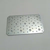 Piastra 4x120x300mm super pesante diritta con angoli smussati zincata bianca