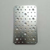 Piastra 4x120x300mm super pesante diritta con angoli smussati zincata bianca