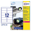 Poliestere Adesivo L4776 Bianco 20Fg A4 99,1X42,3Mm (12Et/Fg Laser Avery