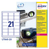 Poliestere Adesivo L7060 Bianco 20Fg A4 63,5X38,1Mm (21Et/Fg Laser Avery