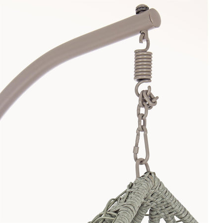 Poltrona a dondolo sospesa "Amirantes" per giardino e veranda in rattan con cuscino