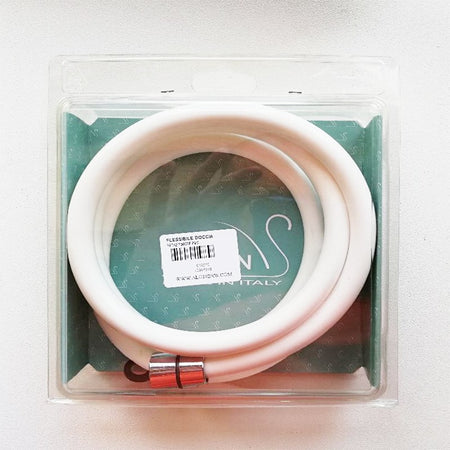 Tubo flessibile 200cm doccia bianco in pvc