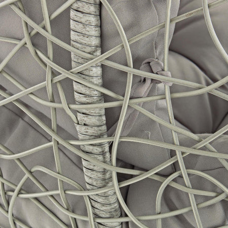 Poltrona a dondolo sospesa "Amirantes" per giardino e veranda in rattan con cuscino