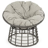 Poltrona a culla Molly in rattan con cuscino per giardino e veranda