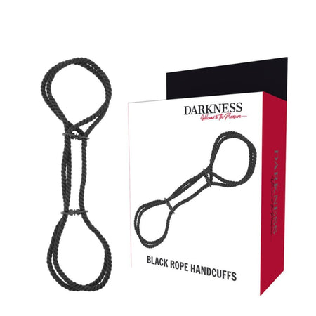 Manette Cavigliere in Cotone 100% DARKNESS BLACK ROPE HANDCUFFS