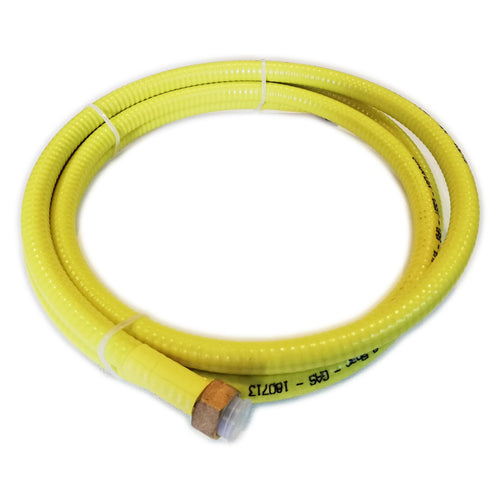 Tubo flessibile gas 400cm UNI EN 15266:2007 in acciaio inox per cucina con guaina e staffe